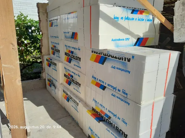 Megmaradt prémium hőszigetelő anyagok (Austrotherm, Baumit, EJOT) 