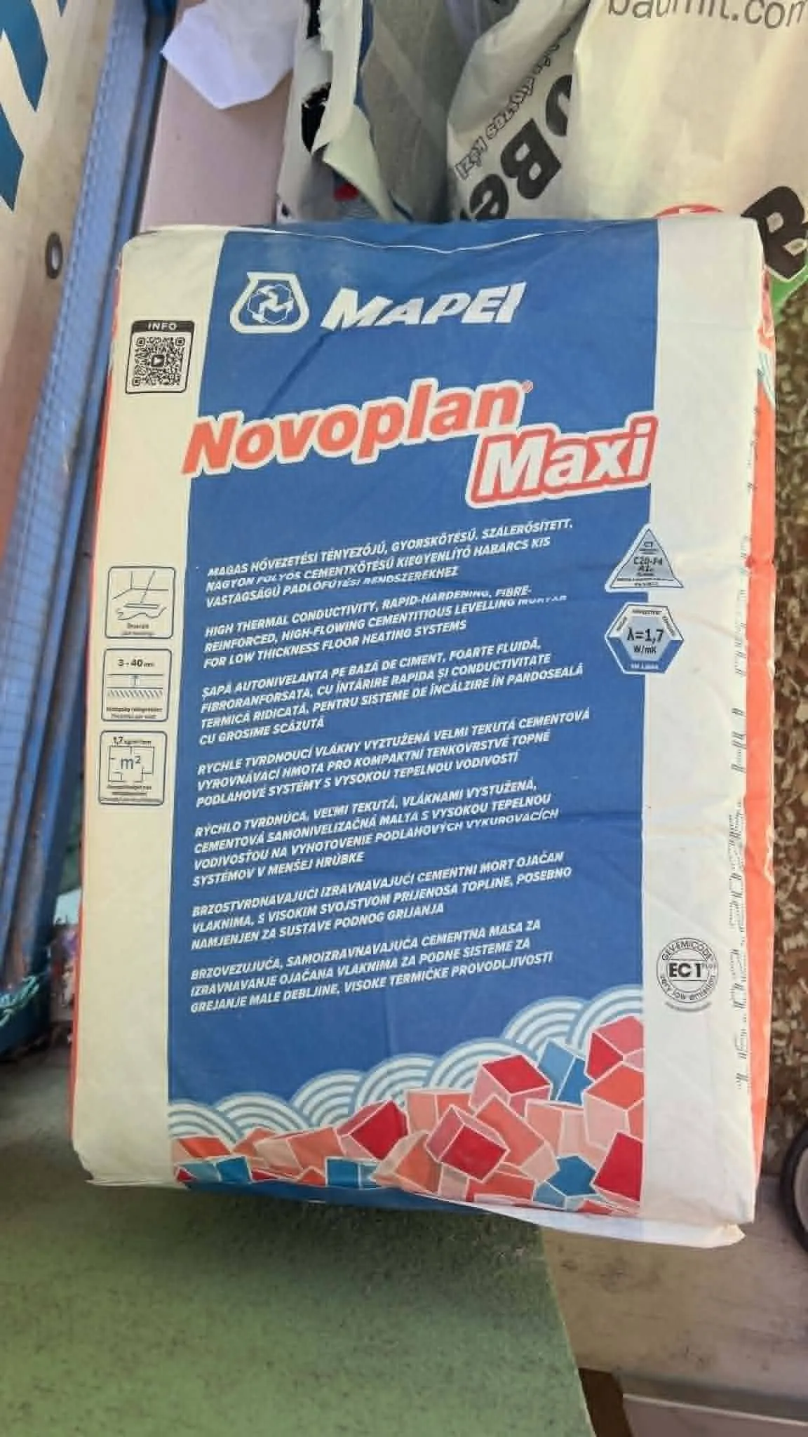 Mapei Novoplan Maxi aljzatkiegyenlítő (25 kg/zsák)