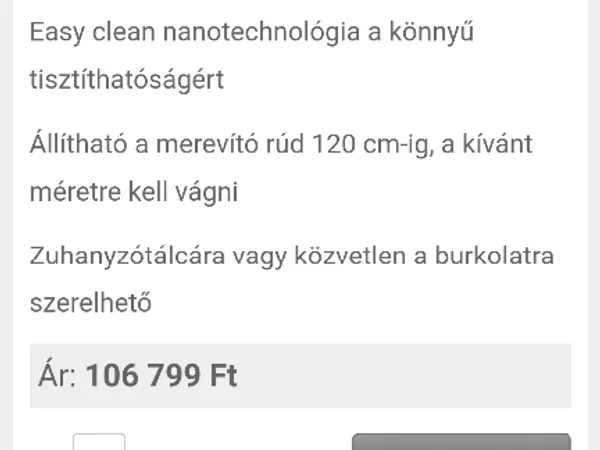 Bler 110cm zuhanyfal