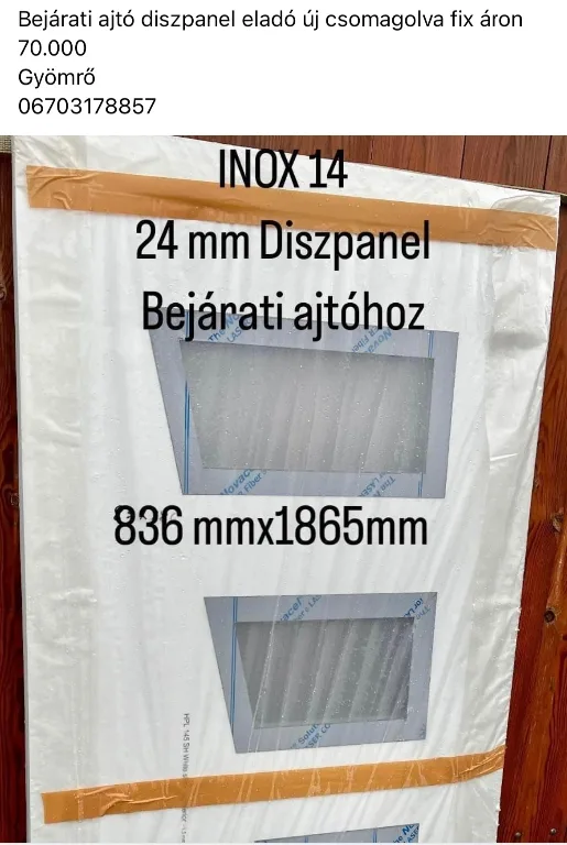 Dísz panel bejárati ajtóhoz INOX 14