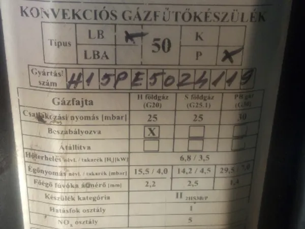 Használt konvektor