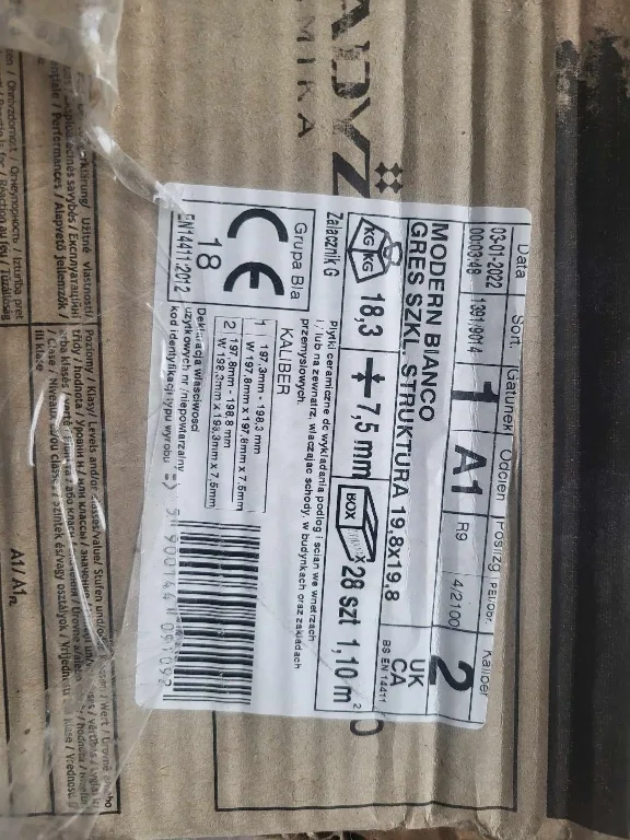 KERESEK Paradyz MODERN BIANCO GRES SZKL. STRUKTURA 19,8X19,8