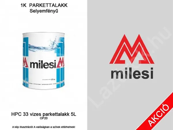 Milesi HPC 33 1K vizes parkettalakk selyemfényű OP20 5l