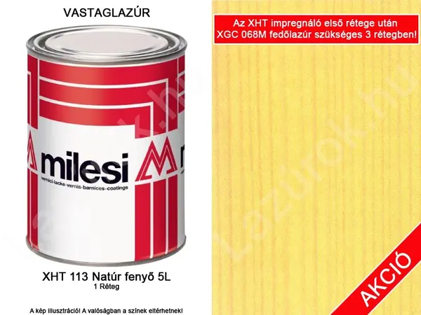Milesi Hydrocrom XHT 113 natúr fenyő színű gombamentesítő 5l