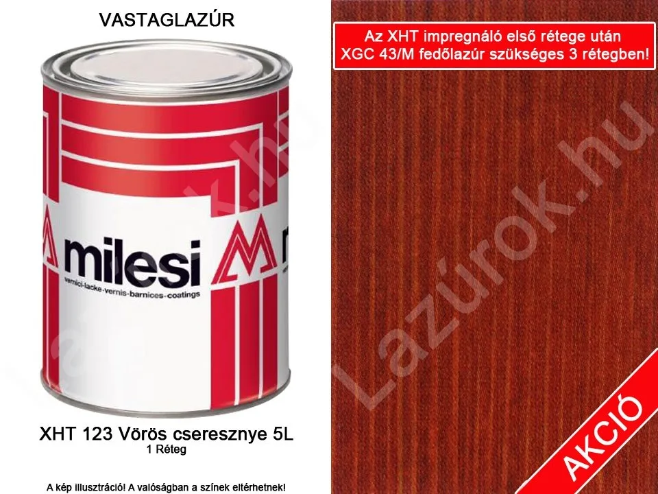 Milesi Hydrocrom XHT123 vöröscseresznye színű impregnáló 5l