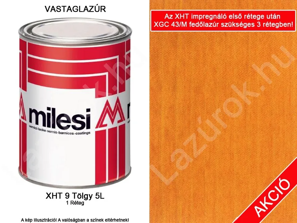Milesi Hydrocrom XHT9 világos tölgy színű gombamentesítő 5l